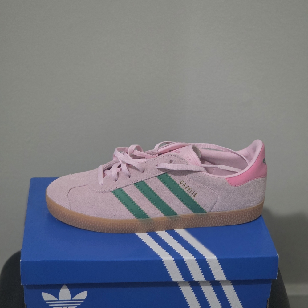 Adidas Gazelle Pink and Green Sneakers